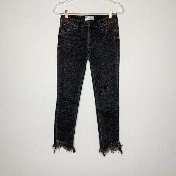 Free People Great Heights Frayed Skinny Jeans Women Size 26 - Picture 4 of 8
